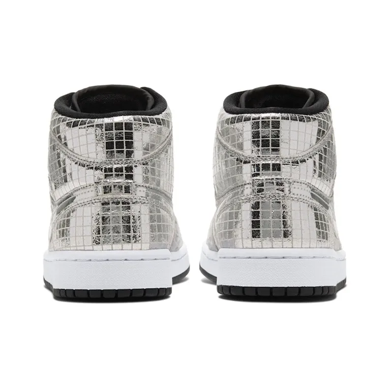 Jordan 1 Mid SE Disco Metallic Silver Women's-3