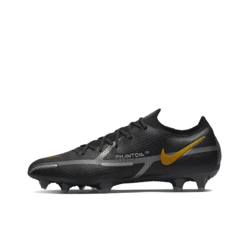 Nike Phantom GT2 Elite FG Black Metallic Dark Grey Metallic Gold