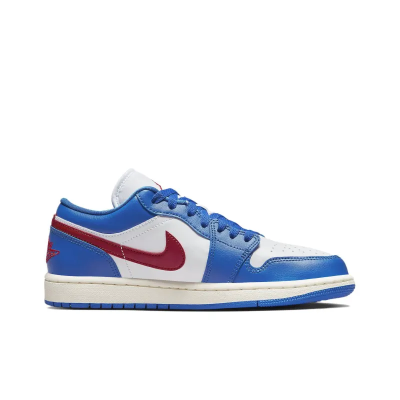 Jordan 1 Low Sport Blue Gym Red Women's-1