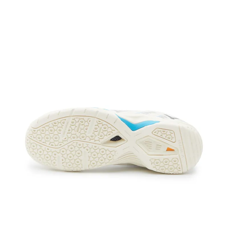 VICTOR Cushioned Slip Resistant Abrasion Resistant Low Top Badminton Shoes Unisex Warm White-5