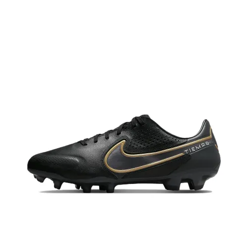 Nike Tiempo Legend 9 Soccer Shoes Unisex Low-Top Black/Gold