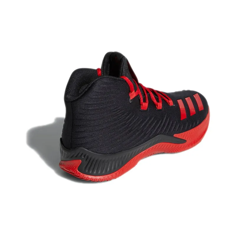 Adidas Pg 3 Anti Slip And Wear Resistant Lightweight Mid Top Vintage Basketball Shoes Men's Black Red-3