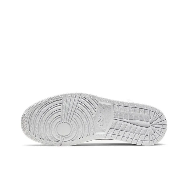 Jordan 1 Low Triple White Tumbled Leather-5