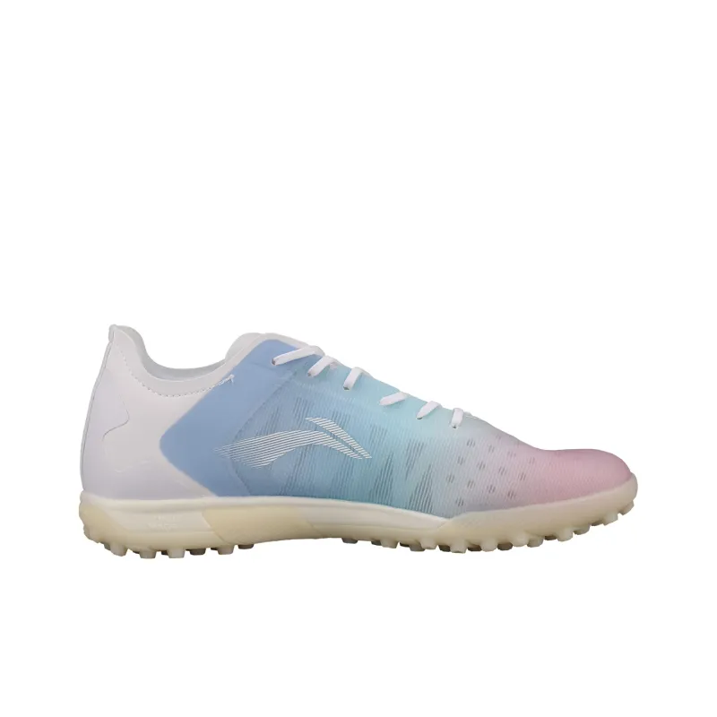 LiNing TF Rubber Broken Studs Artificial Ground Cushioning Anti-Slip And Wear-Resistant Soccer Shoes White Purple Blue-1