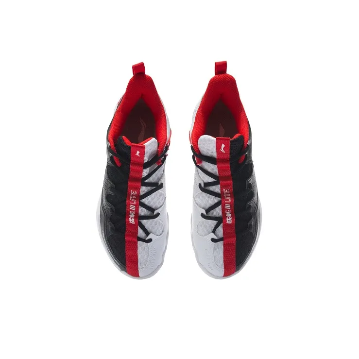 LiNing Battle Halberd Ⅲ LITE Cushioned Slip Resistant Low Top Badminton Shoes Unisex Black White-3