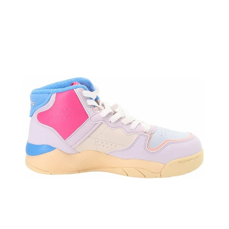 LiNing High-Top Vintage Basketball Shoes Women's Fuchsia-1