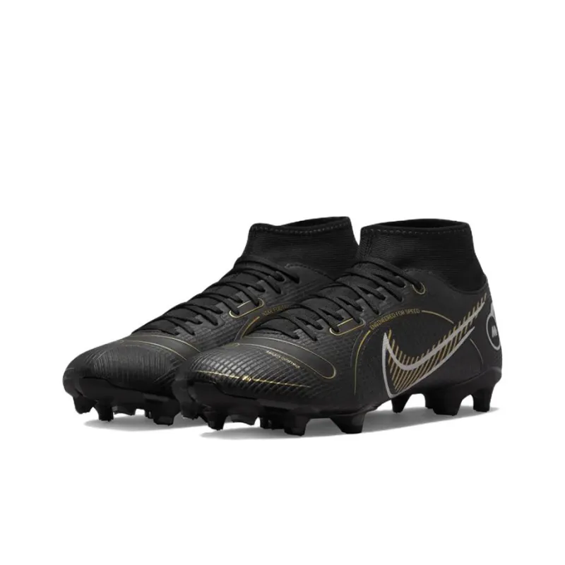 Nike Mercurial Superfly 8 Academy FG/MG Black Metallic Gold-2