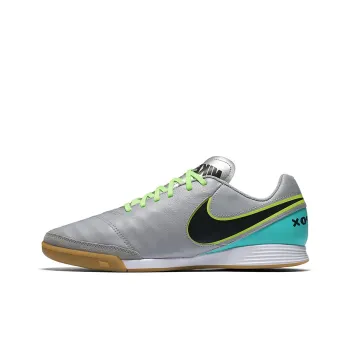 Nike Tiempo Genio 2 Soccer Shoes Men Low-Top Silver/Black/Green