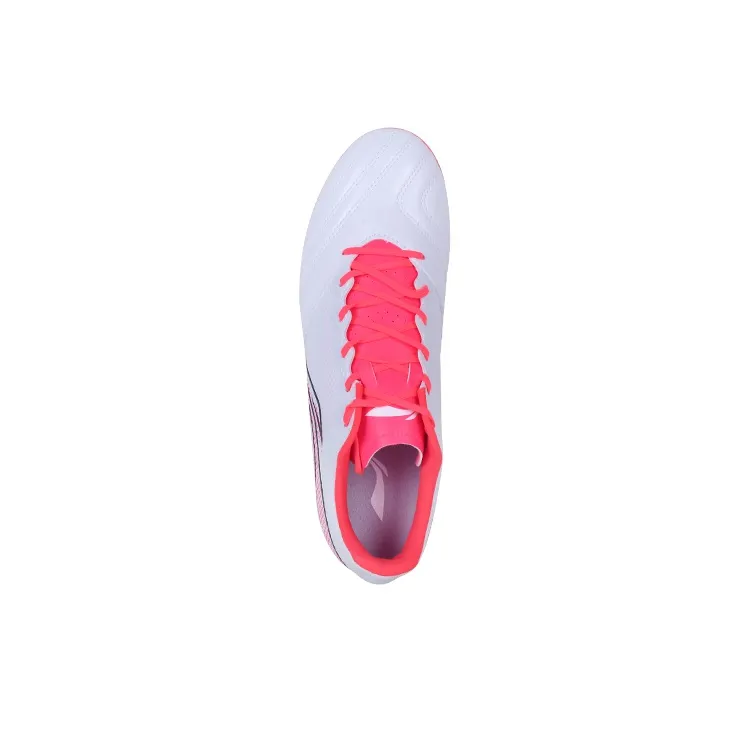LiNing Shadow Cushioned Anti-Slip And Wear-Resistant Lightweight Soccer Shoes Men's White Red-2