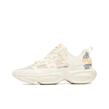 ANTA Training Shoes Women's Low Top Ivory White/Fluorescent Sunset Orange