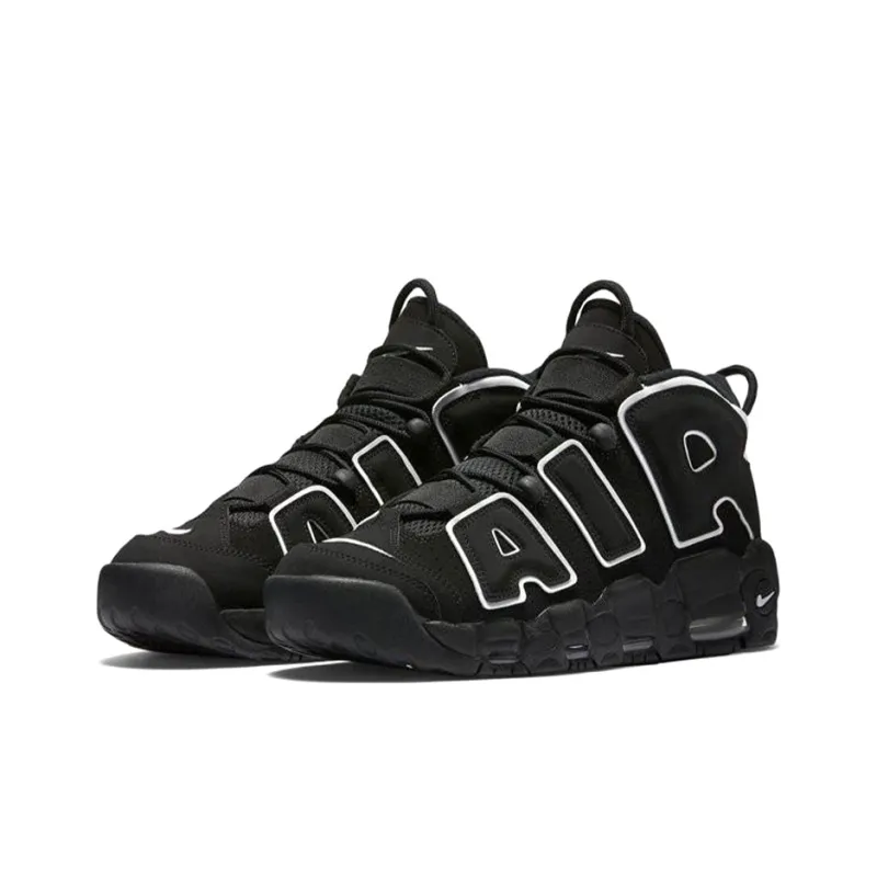 Nike Air More Uptempo Black White-2