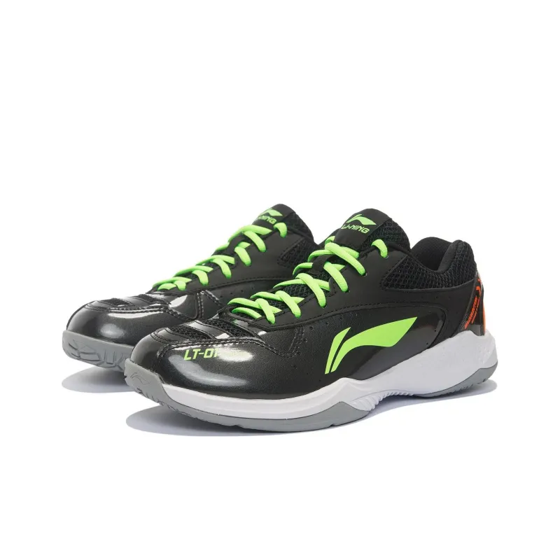 LiNing Thunder Series Training Anti Slip And Wear Resistant Breathable Low Top Badminton Shoes Unisex Black-2