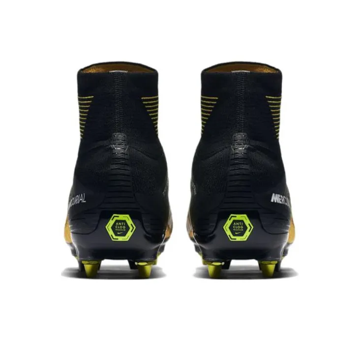 Nike Mercurial Superfly 5 Soccer Shoes Men High Top Black/Yellow-4