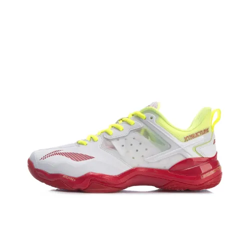 LINING Sonic Boom Badminton Shoes Unisex Low-Top White/Yellow/Red