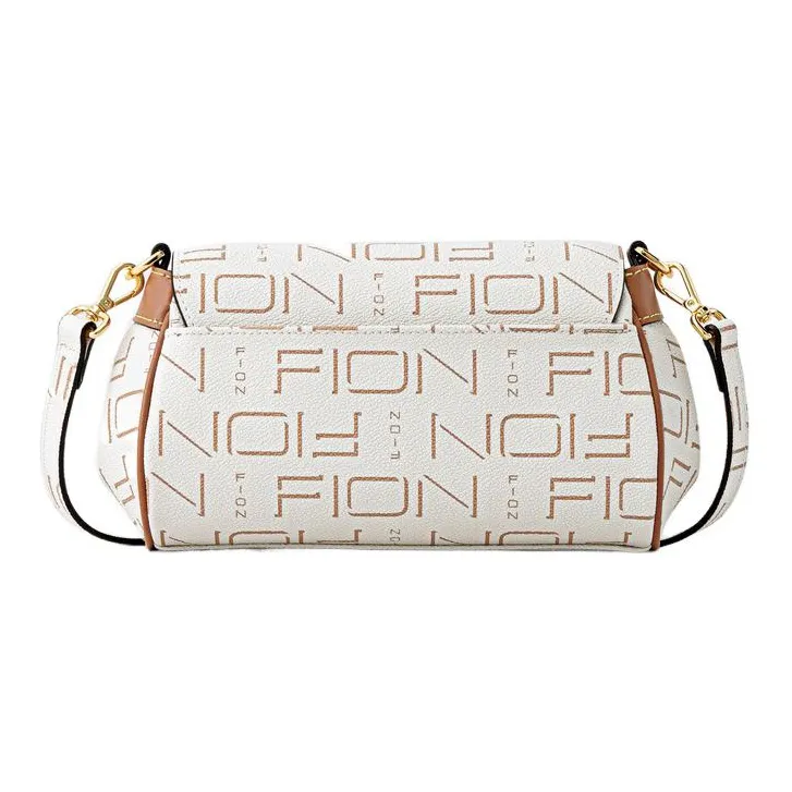 FION Fabric Shoulder Bag For Women's Medium Size Women's Multicolor-5