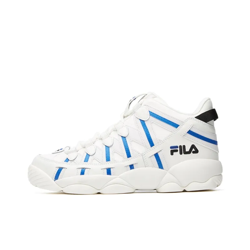 FILA Spaghetti Mid Baeketball Shoes White/Blue-0