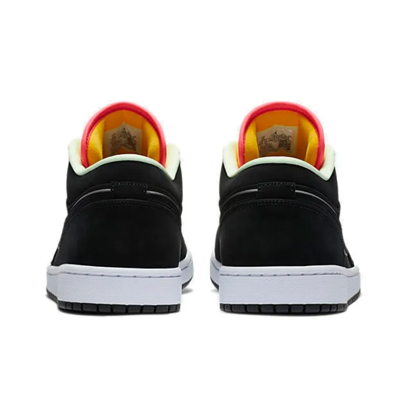 Jordan 1 Low Black Aurora Green Laser Orange-4
