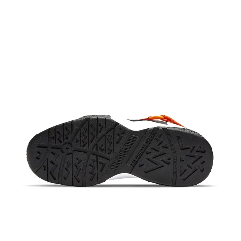 Nike Air Raid 'Rayguns' Cushioning Slip Resistant Mid Top Children's Basketball Shoes Black Orange Yellow Teenagers-5
