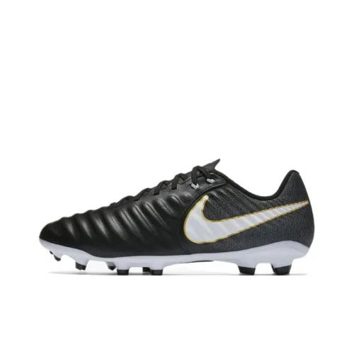 Nike Tiempo Ligera 6 Soccer Shoes Men Low-Top Black/White/Gold