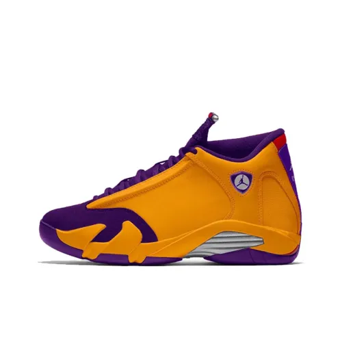 Air Jordan 14 Vintage Basketball Shoes Men Mid-Top Purple/Gold