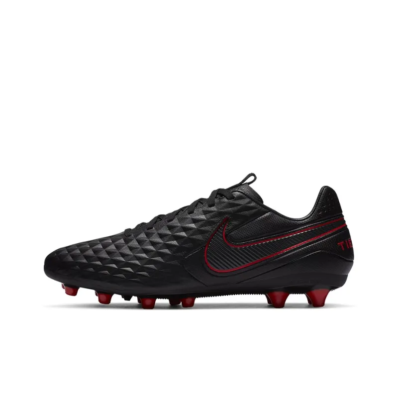 Nike Tiempo Legend 8 PRO Artificial Ground Cushioning Anti-Slip And Wear-Resistant Soccer Shoes Black Red-0