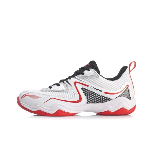 Anta Shock Wave 4 Anti Slip And Wear Resistant Breathable Low Top Basketball Shoes Mens White Pink