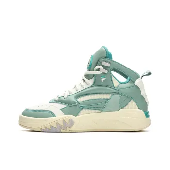 FILA FUSION DESPERADO Fugitive Desperado We Mid Top Vintage Basketball Shoes Women's Green Yellow