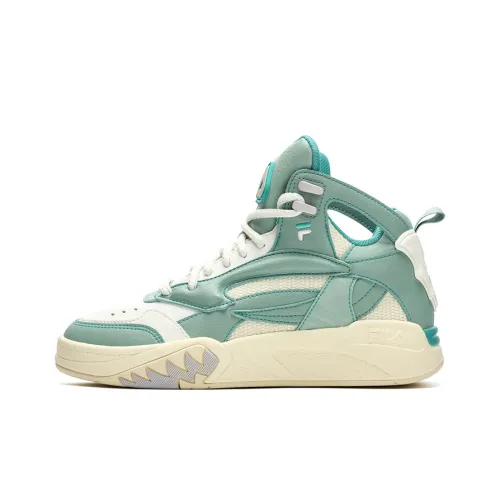 FILA FUSION DESPERADO Fugitive Desperado We Mid Top Vintage Basketball Shoes Women's Green Yellow