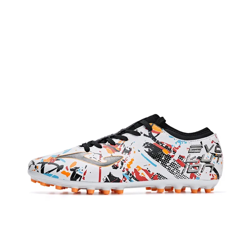 Joma Evolution MG Rubber Short Studs Artificial Ground Anti Slip Wear Resistant Soccer Shoes Men's White Black-0