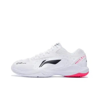LiNing Thunder Series Training Anti Slip And Wear Resistant Coverage Support Low Top Badminton Shoes Unisex White