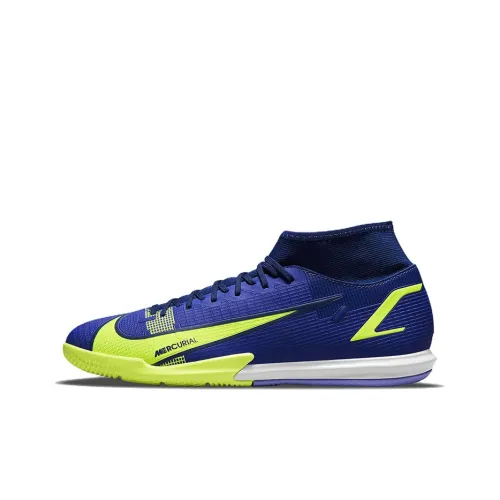 Nike Mercurial Superfly 8 Soccer Shoes Men Mid-Top Blue/Green