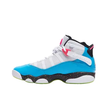 JORDAN 6 Rings White Light Blue Fury Cyber