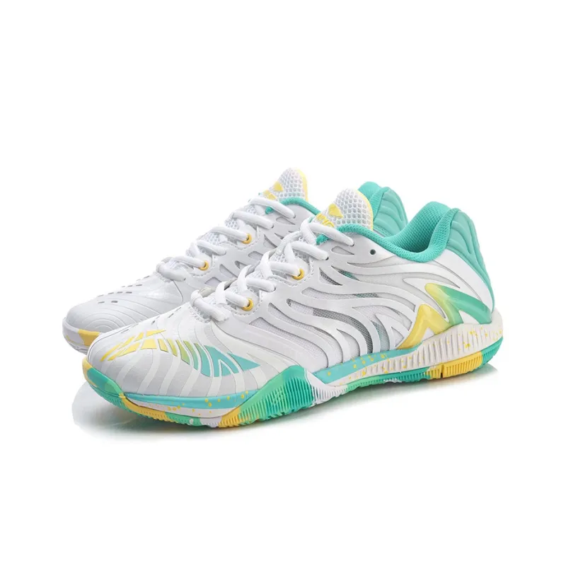 LINING Cool Shark Badminton Shoes Women's Low Top White/Green-2