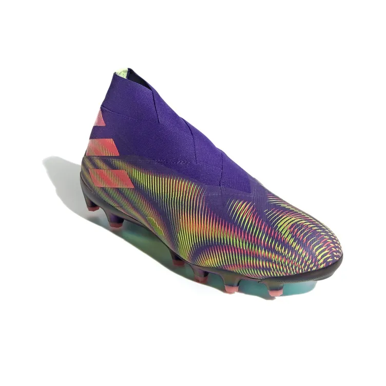 Adidas Nemeziz AG Rubber Short Studs Anti Slip Wear Resistant Soccer Shoes Men's Purple Pink-1