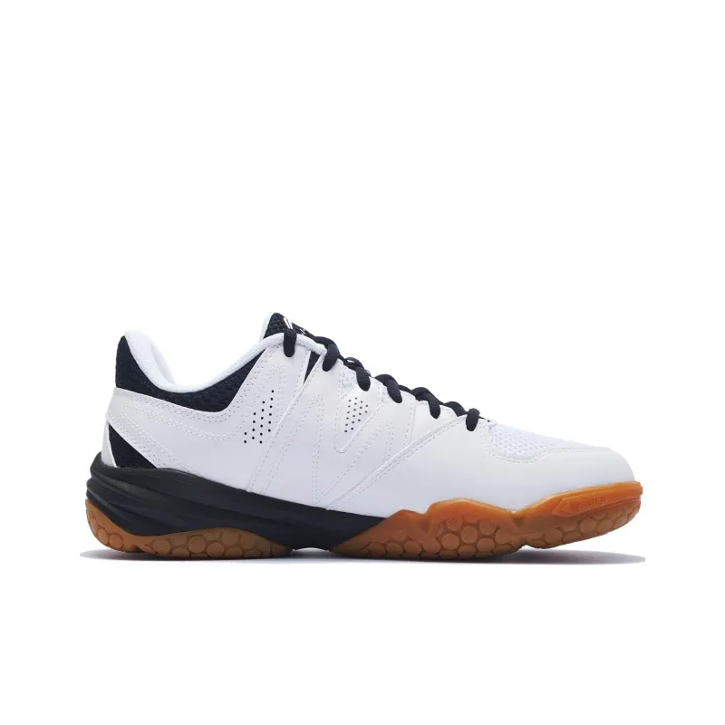 LiNing Racetrack Encounter Anti Slip Wear Resistant Low Top Badminton Shoes Men's Black White-1