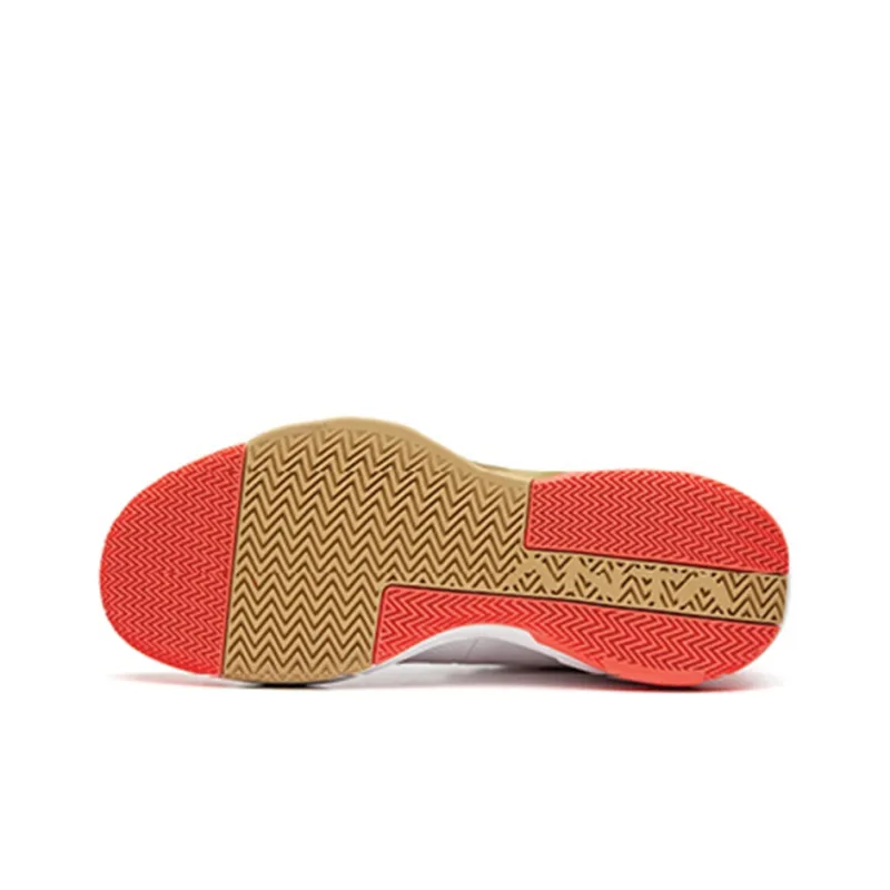 Anta Basketball Collection Laser Low-Top Vintage Basketball Shoes Men's White Red Gold-5