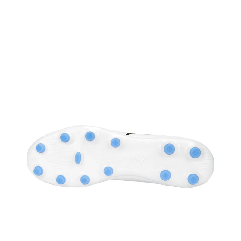PUMA King AG Rubber Short Studs Anti Slip Wear Resistant Soccer Shoes Women's White Blue-5