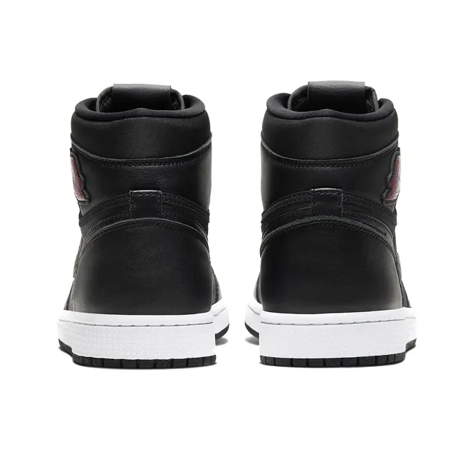Jordan 1 Retro High Black Satin Gym Red-4
