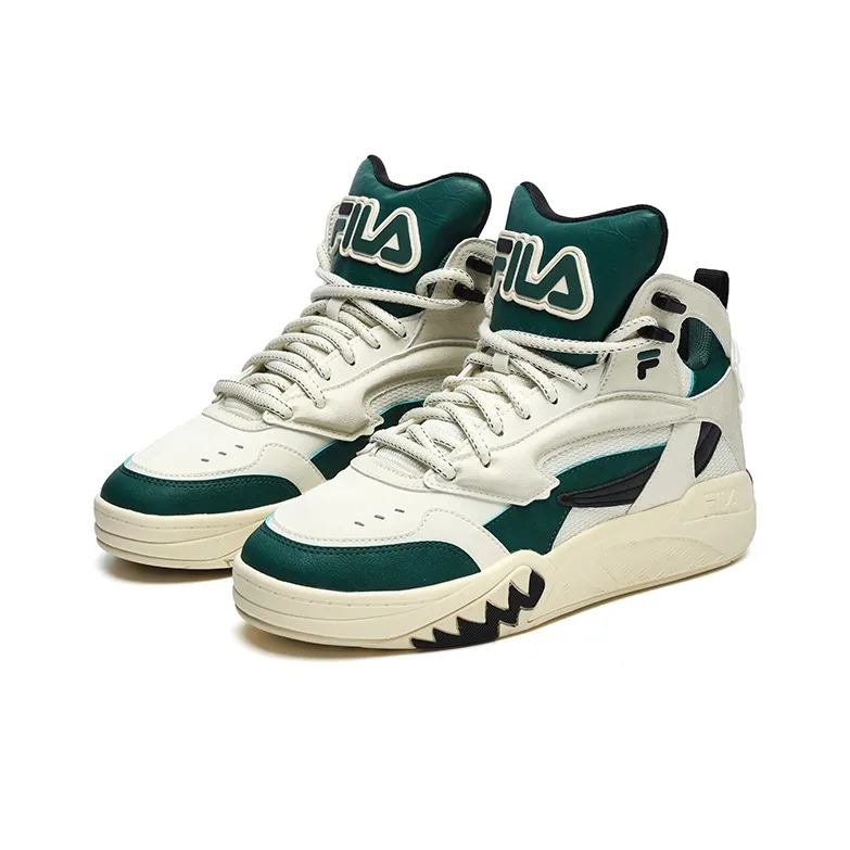 FILA FUSION Desperado Vintage Basketball Shoes 'White Green Black'-2