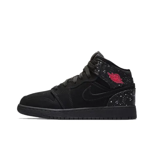 Jordan 1 Mid GS Black Rush Pink