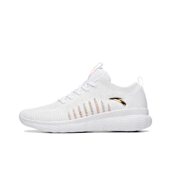 ANTA Training Shoes Women's Low Top ANTA White/Fluorescent Sunset Orange