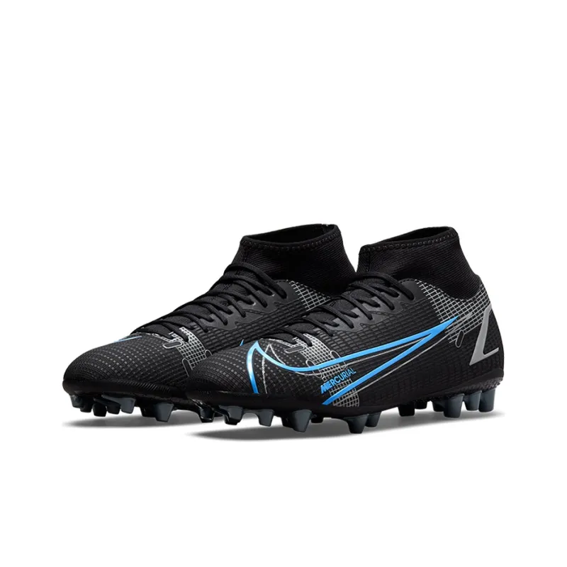 Nike Mercurial Superfly 8 Academy Ag Artificial Grass 'Black Blue'-2