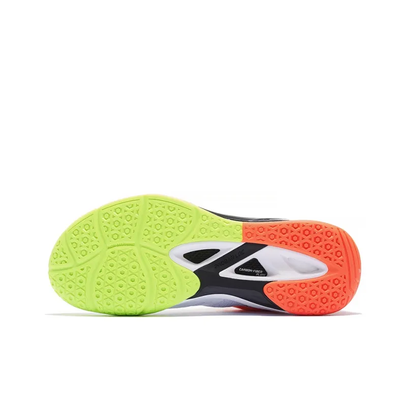 LiNing Cloud Thunder Cushioned Slip Resistant Abrasion Resistant Breathable Low Top Badminton Shoes Unisex White Red-4