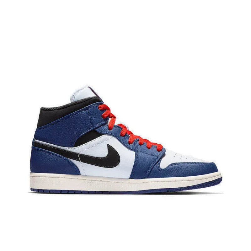 Jordan 1 Mid Deep Royal Blue Black-1