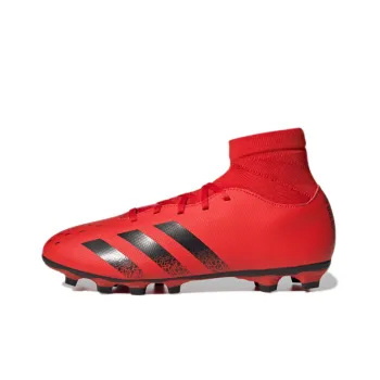 Adidas Predator Freak .4 Wear-Resistant Soccer Shoes Men's Red Black