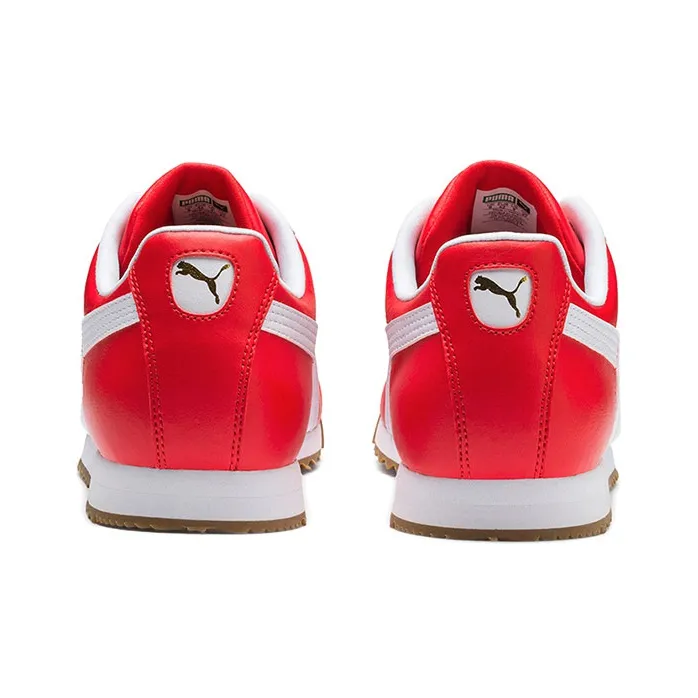 PUMA Roma Basic Low Running Shoes White/Red-4