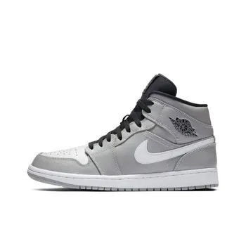 JORDAN 1 Mid Wolf Grey Black White