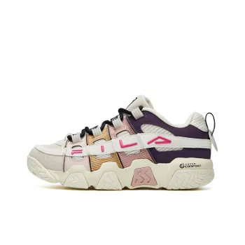 FILA FUSION Ade Vintage Basketball Shoes Women's Low Top Papyrus/Nostalgic Purple