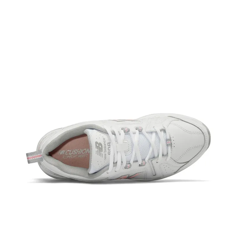 New Balance 608v5 White Pink Women's-3