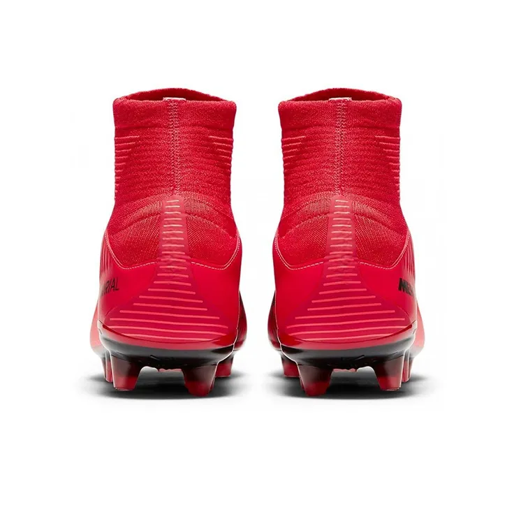 Nike Mercurial Victory FG Rubber Long Studs Cushioning Anti-Slip And Wear-Resistant Soccer Shoes Men's Red Black-4